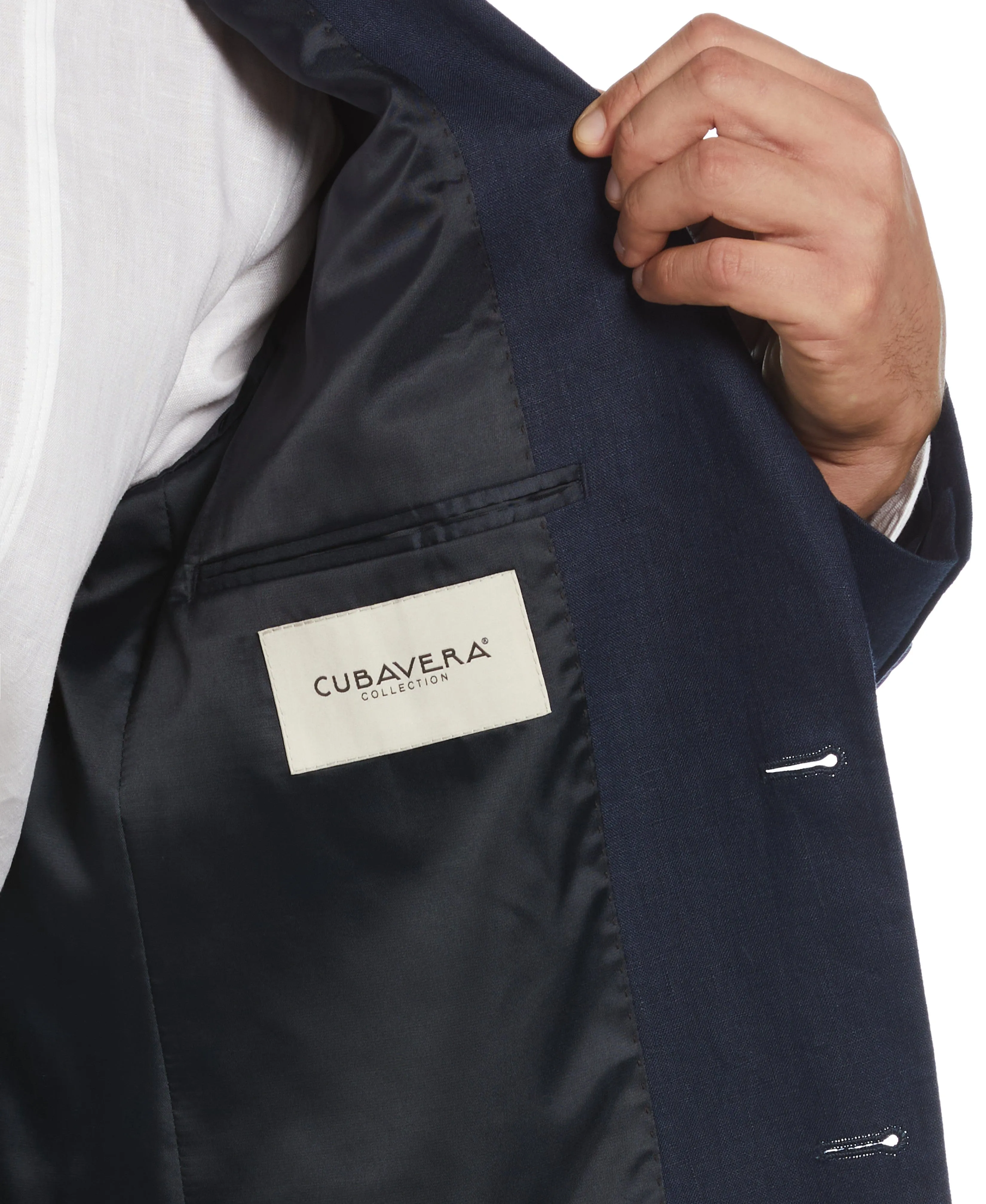 100% Linen Navy Suit
