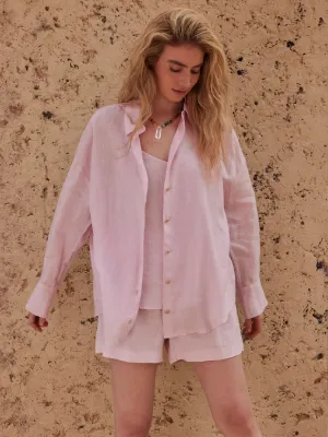 Buttoned linen shirt