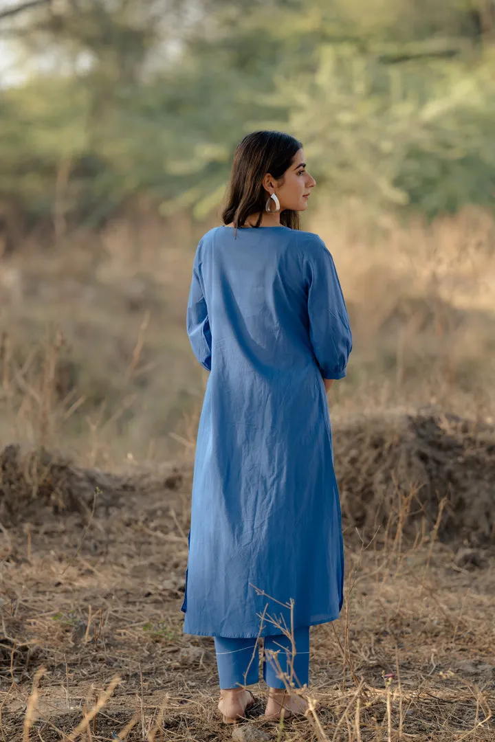 Deep sky kurta set