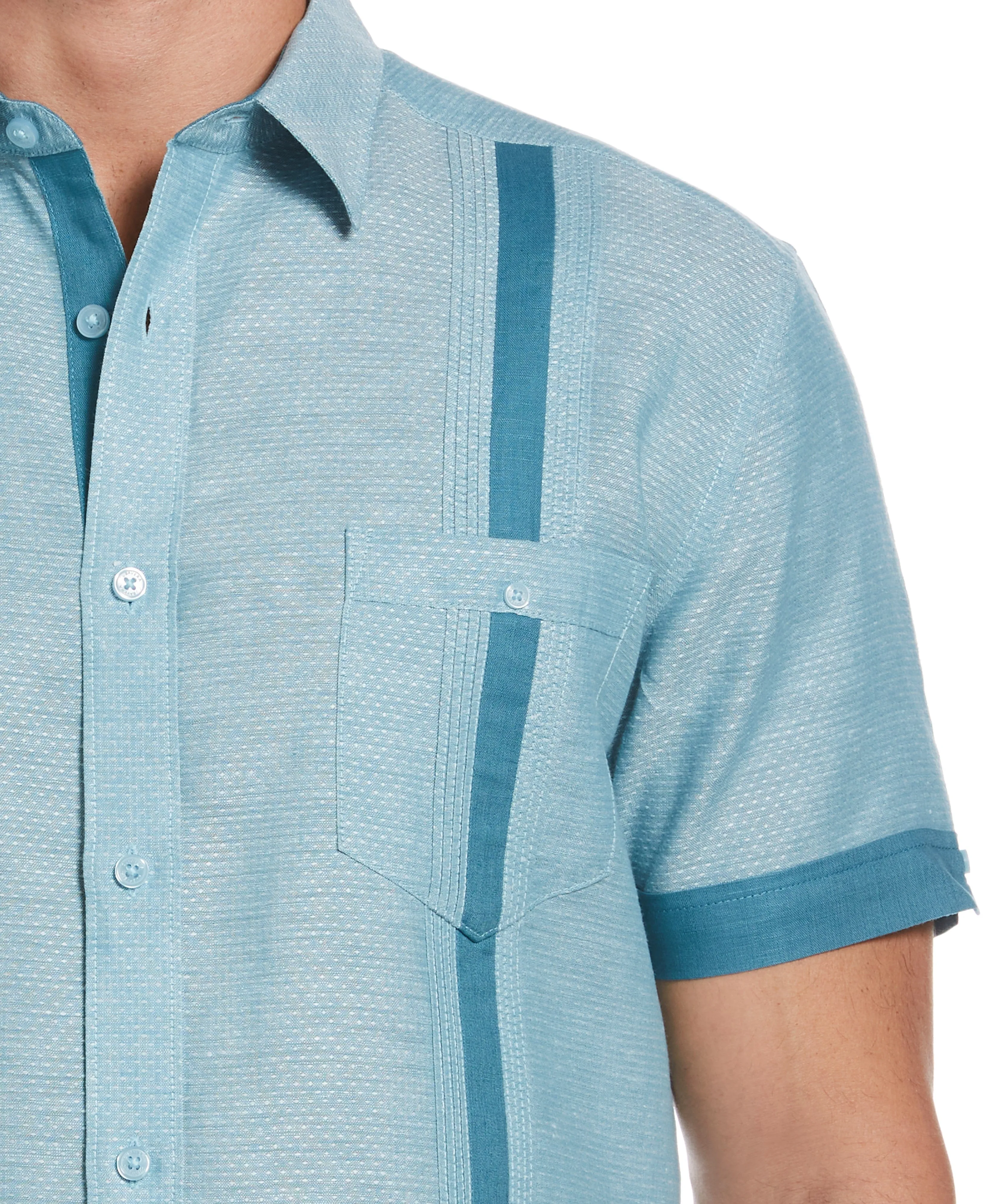 Fashion Double Pocket Guayabera Shirt