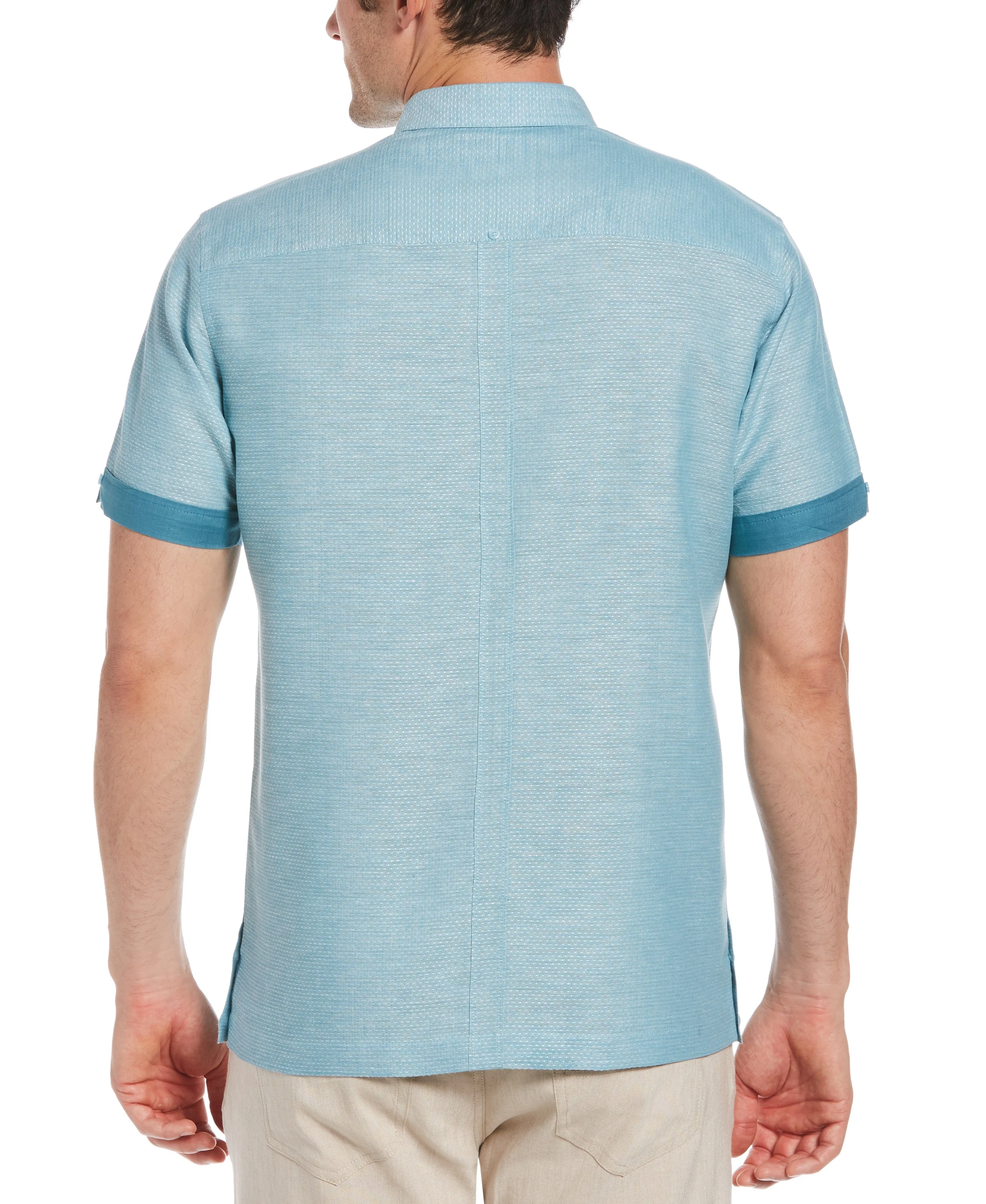 Fashion Double Pocket Guayabera Shirt