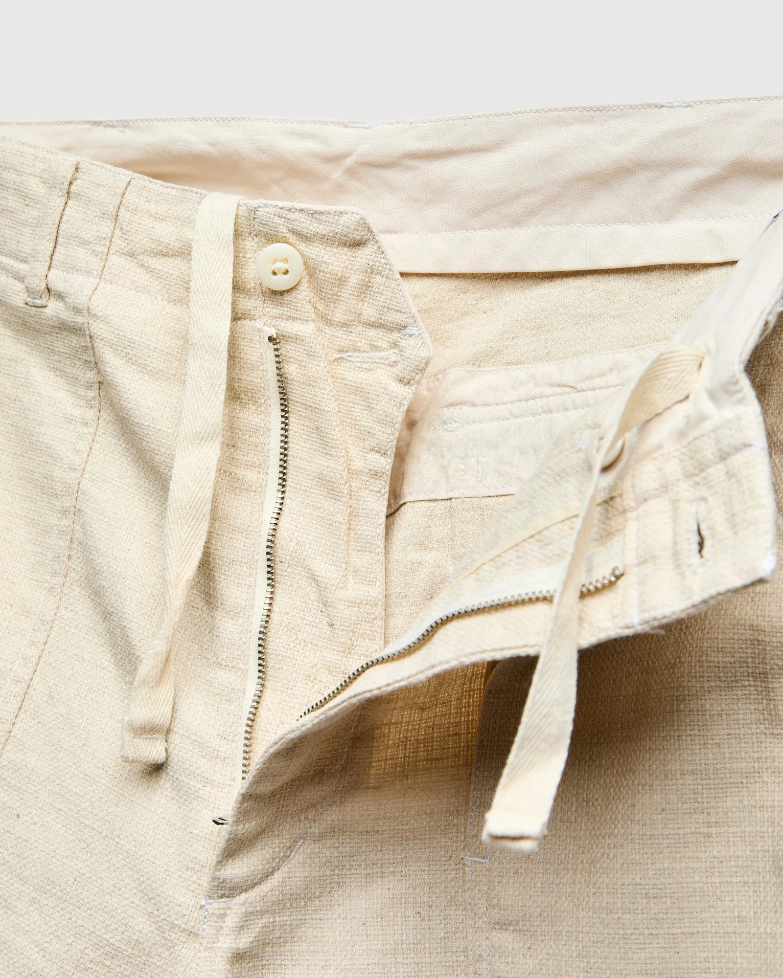 Fatigue Pants in Natural Cotton Linen Java Cloth