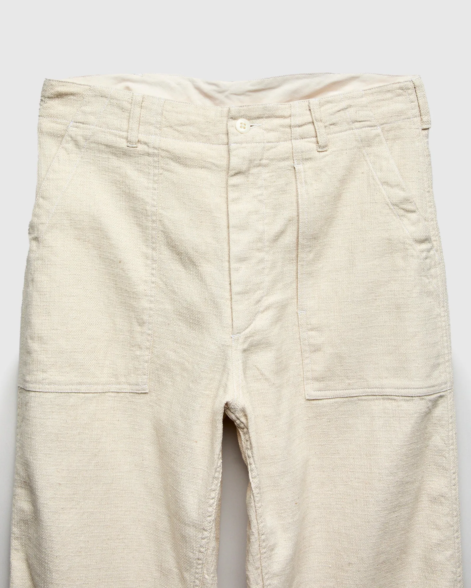 Fatigue Pants in Natural Cotton Linen Java Cloth