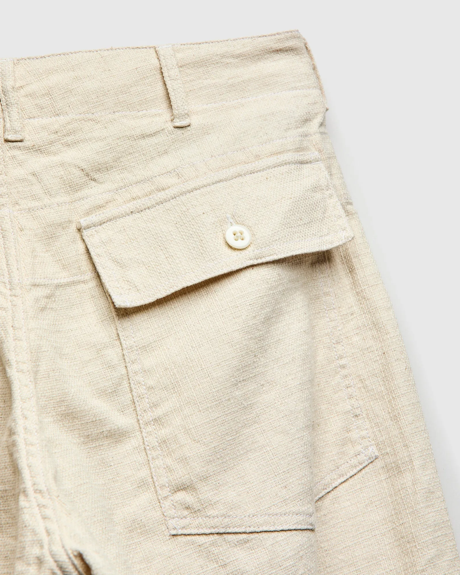 Fatigue Pants in Natural Cotton Linen Java Cloth