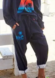 Hammill & Co - Sunset Drop Crotch Track Pant - Navy