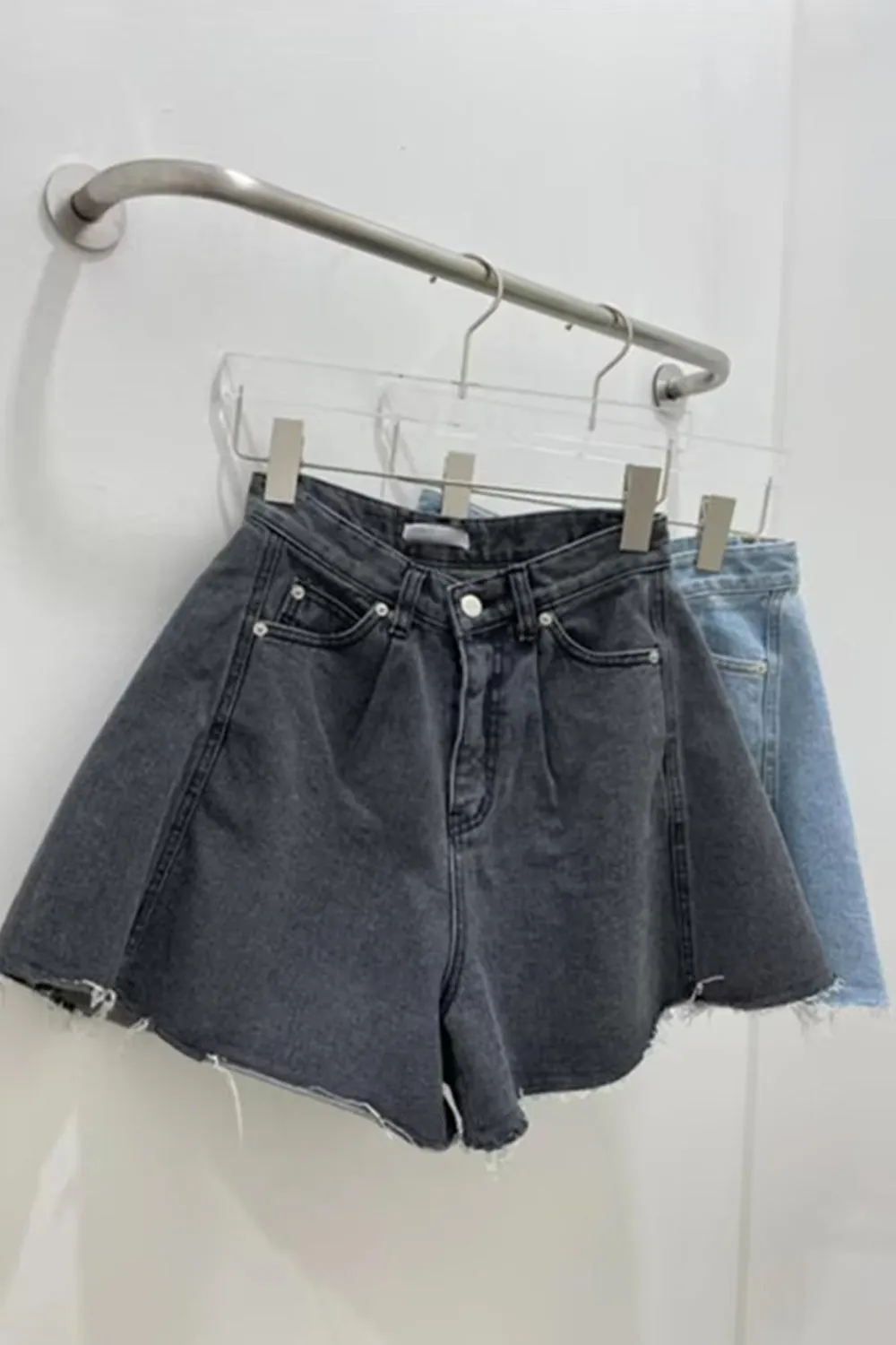 High Waist Casual Flare Style Jeans Shorts