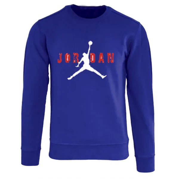 Jordan Printed Winter Unisex Sweatshirt Blue