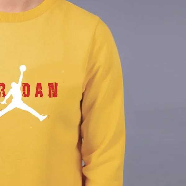 Jordan Printed Winter Unisex Sweatshirt Yellow