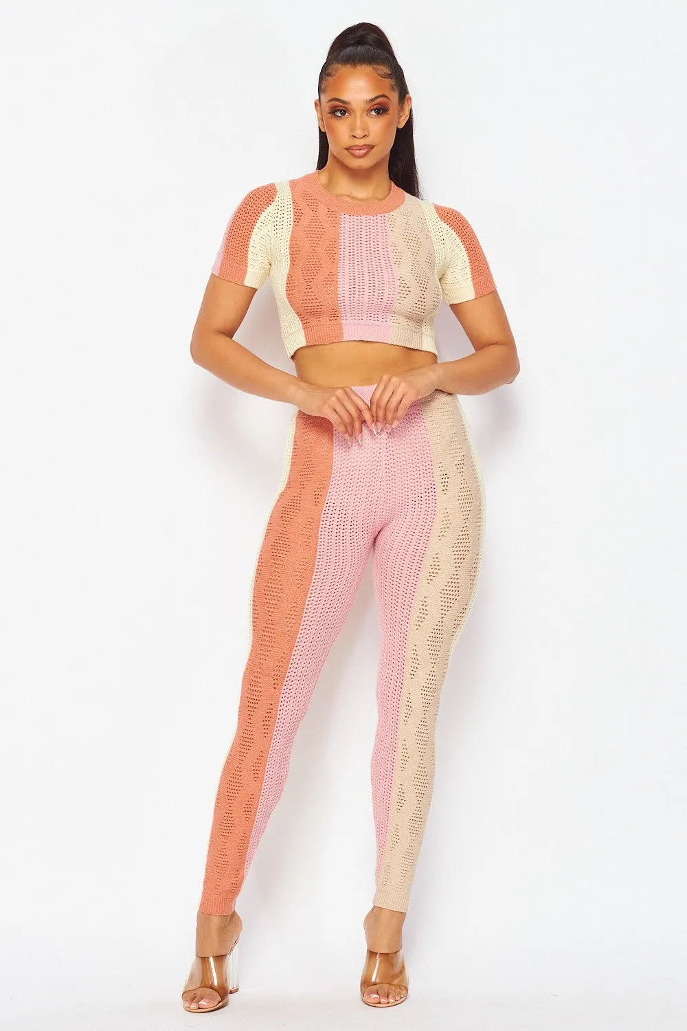 KNIT PANTS SET