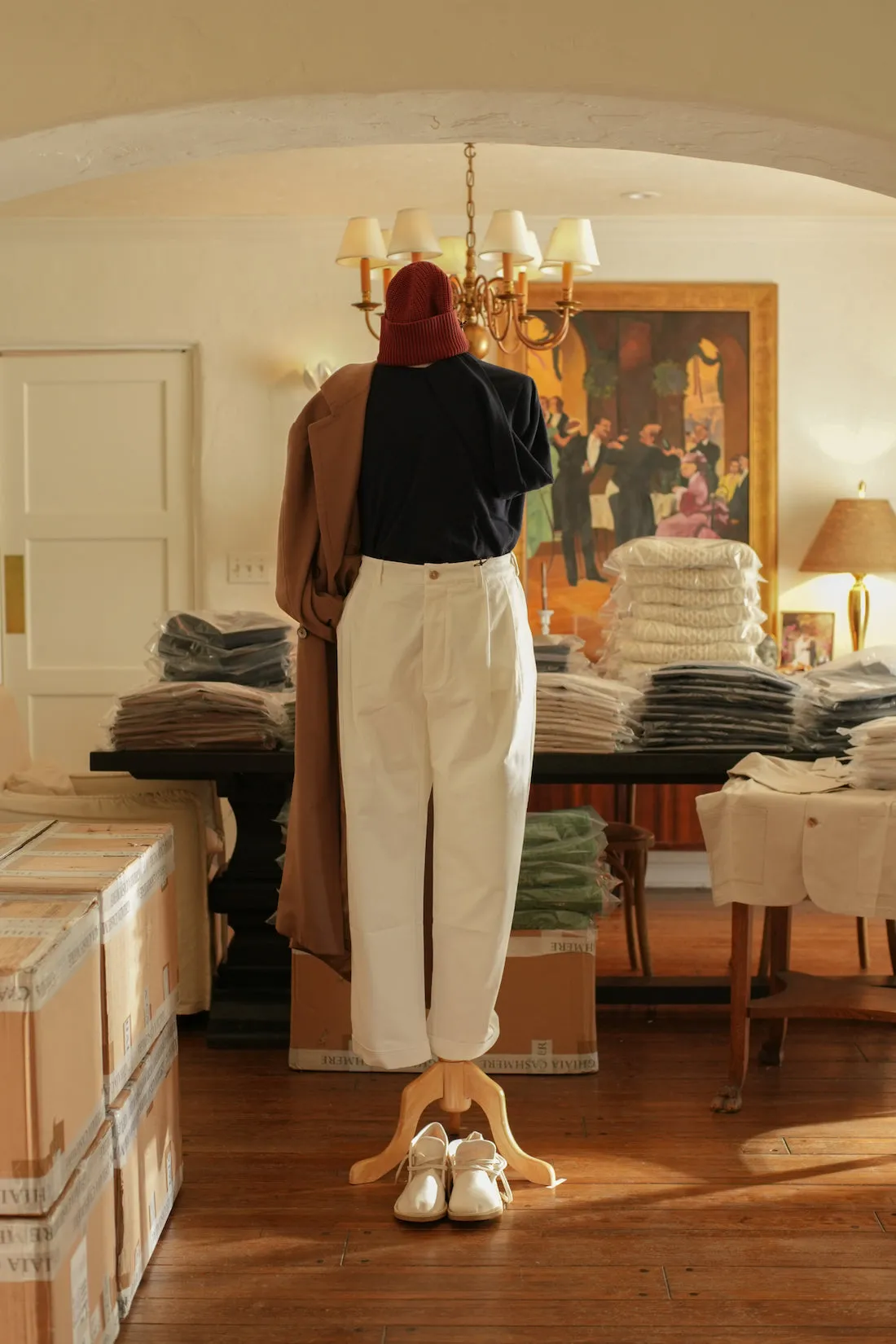 Marinaio Cotton Double Pleated Pants