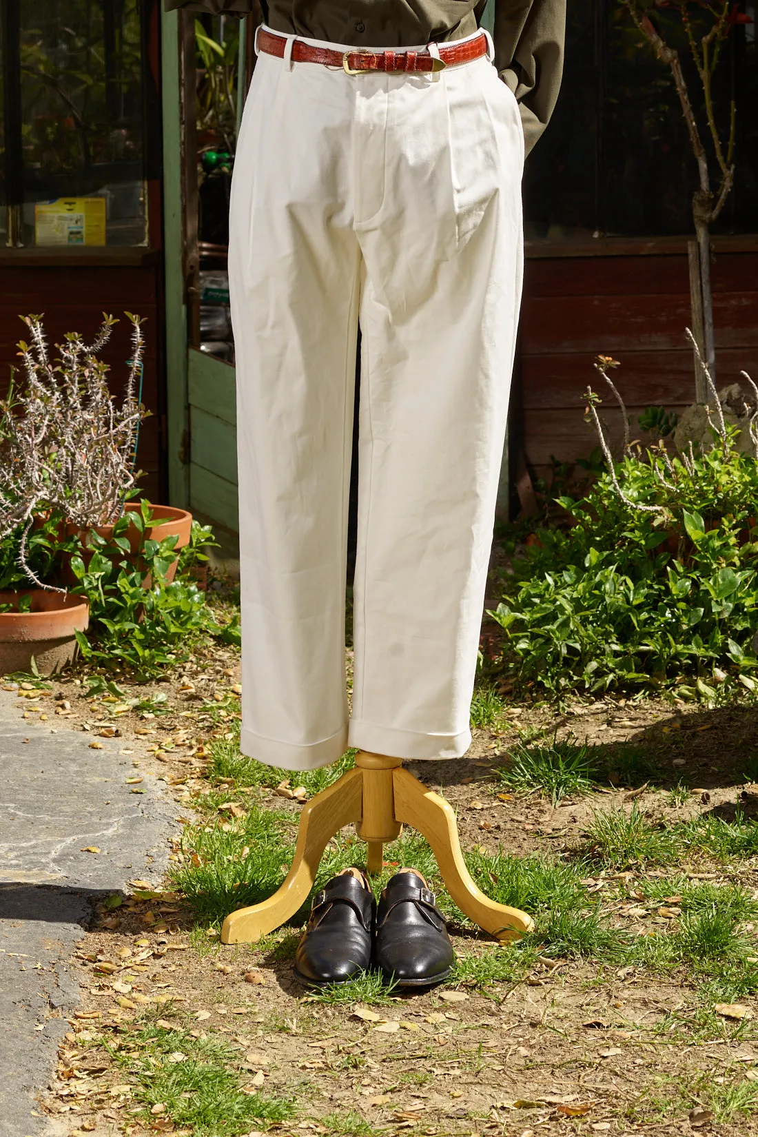 Marinaio Cotton Double Pleated Pants