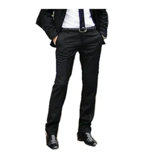 Men Pants Spring and Autumn Men's Slim Fit Casual Pants Fashion Straight Suit Pants Skinny Pants Smooth Trousers