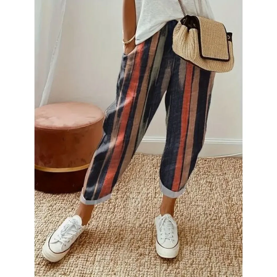 Piper | Striped Linen Pants