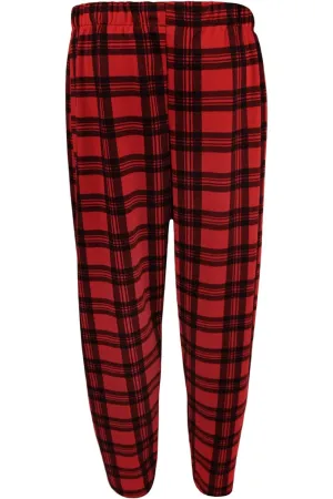 Plus Size Tartan Check Print Ladies Long Trousers