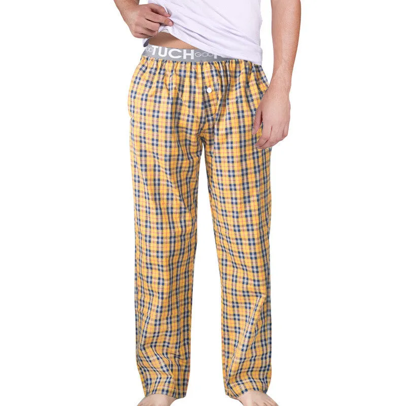 Pyjama Pants Men Underwear Trousers Plaid Mens Lounge Pants Pantalon Piyamas Jovenes Pijama Gootuch 2505