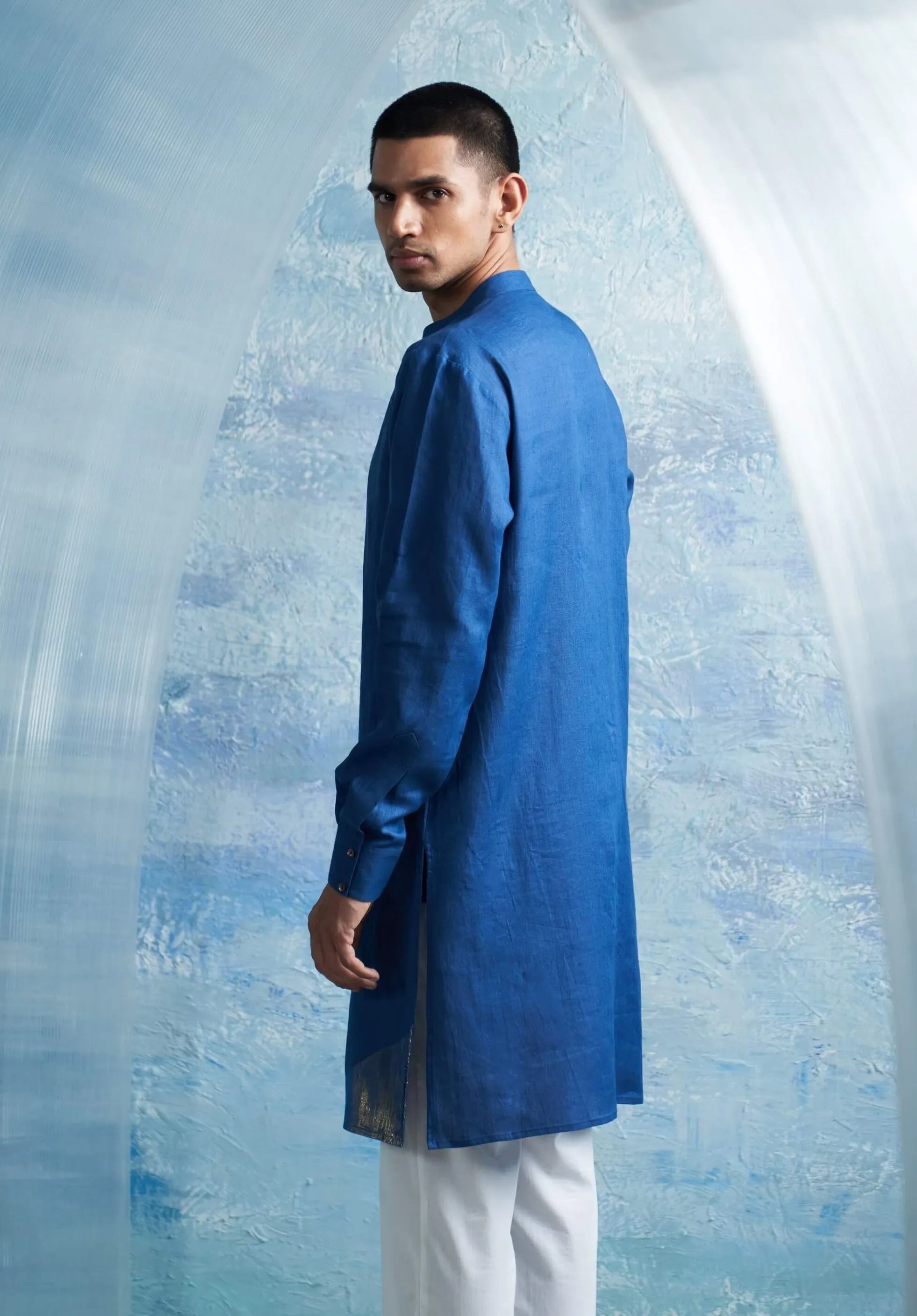 Royal blue classic kurta and pant