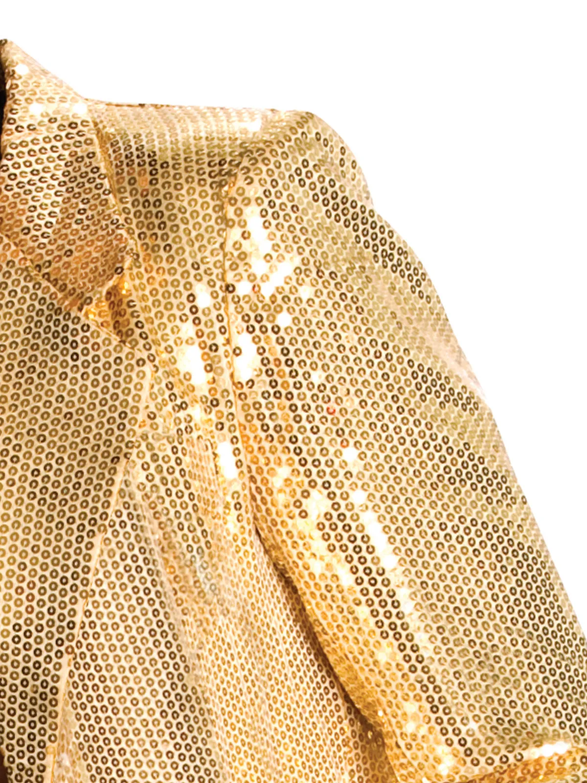 Sequin Jacket Men Gold Adult