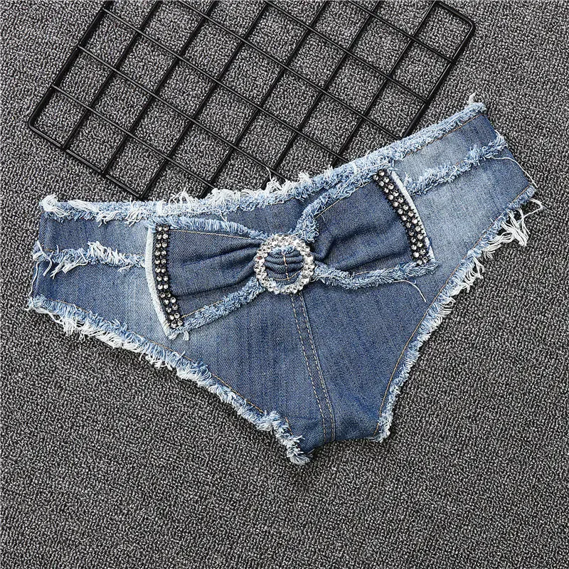 Sexy Denim Shorts with Bow - Slim Fit Beach Shorts