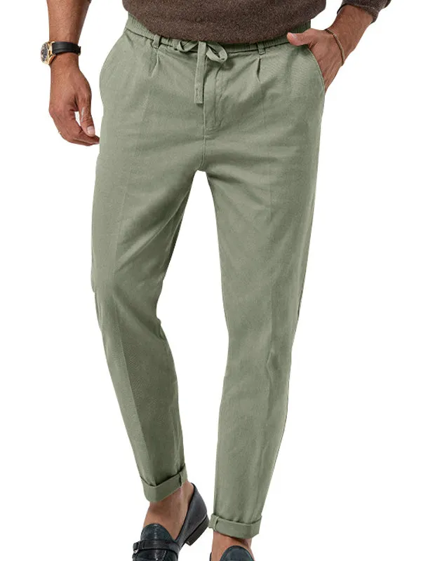 Solid Color Casual Straight Jogger Pants