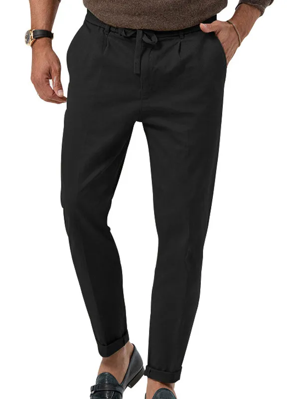 Solid Color Casual Straight Jogger Pants