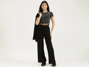 Solid Straight Fit Pants