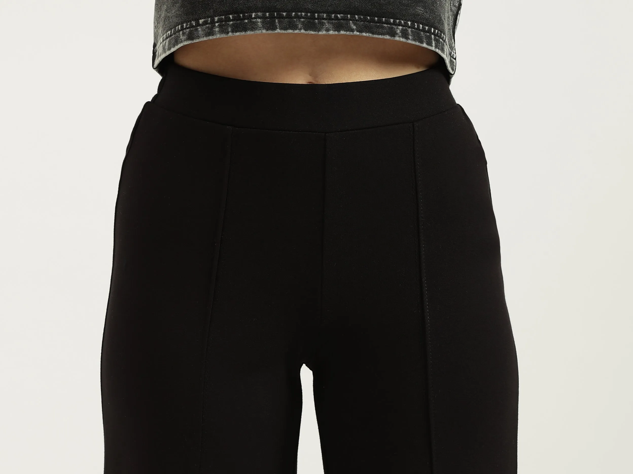 Solid Straight Fit Pants