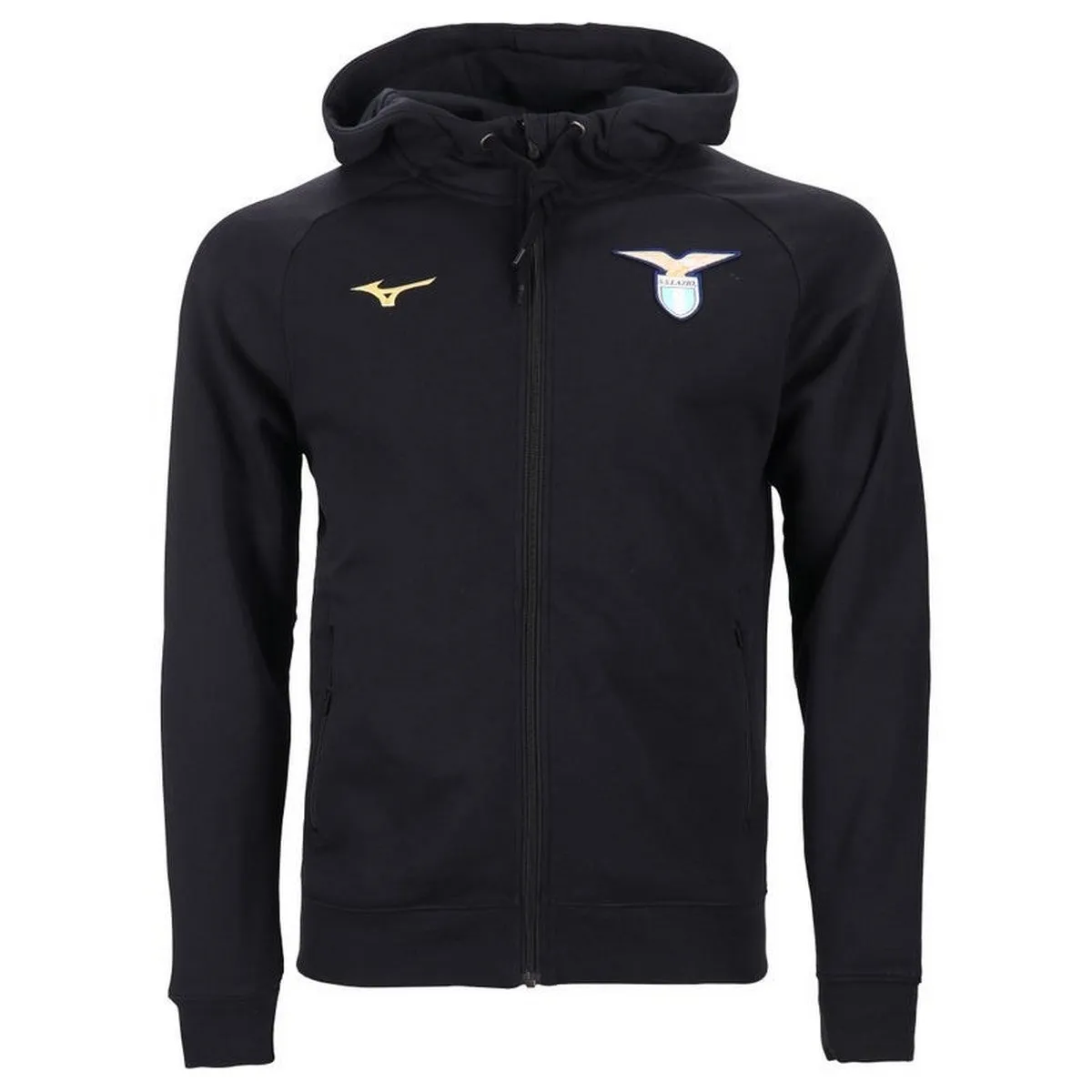 SS Lazio hooded casual presentation tracksuit 2023/24 black - Mizuno