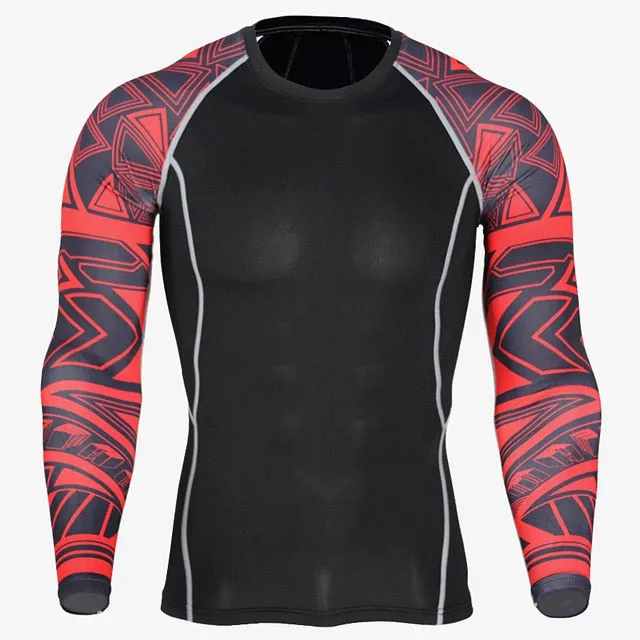 Thermal Mens Underwear   Long Sleeve Fitness Tights Men's Compression Elasticity Quick Dry Breath  Men's Thermal Underwear  4XL