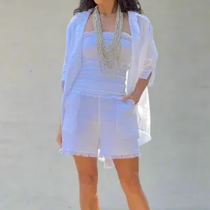 TM Capri White Linen Shirt