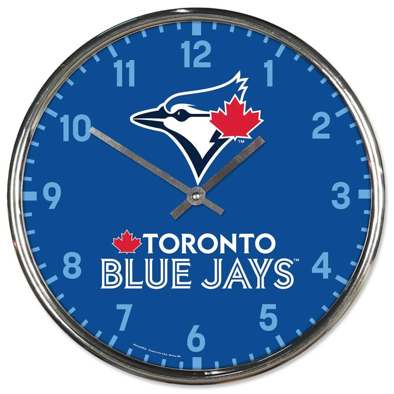 Toronto Blue Jays Round Chrome Wall Clock