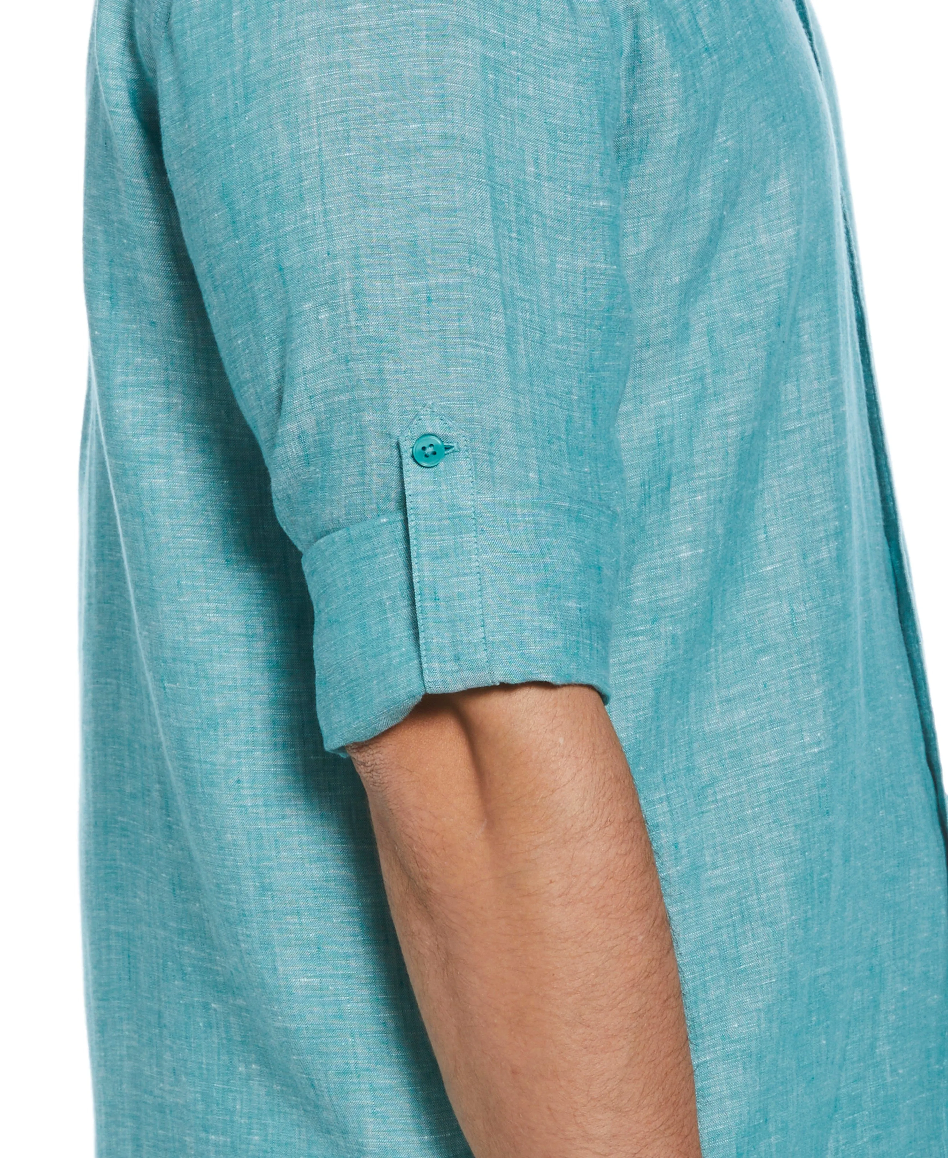 Travelselect™ Linen-Blend Rolled Sleeve Shirt