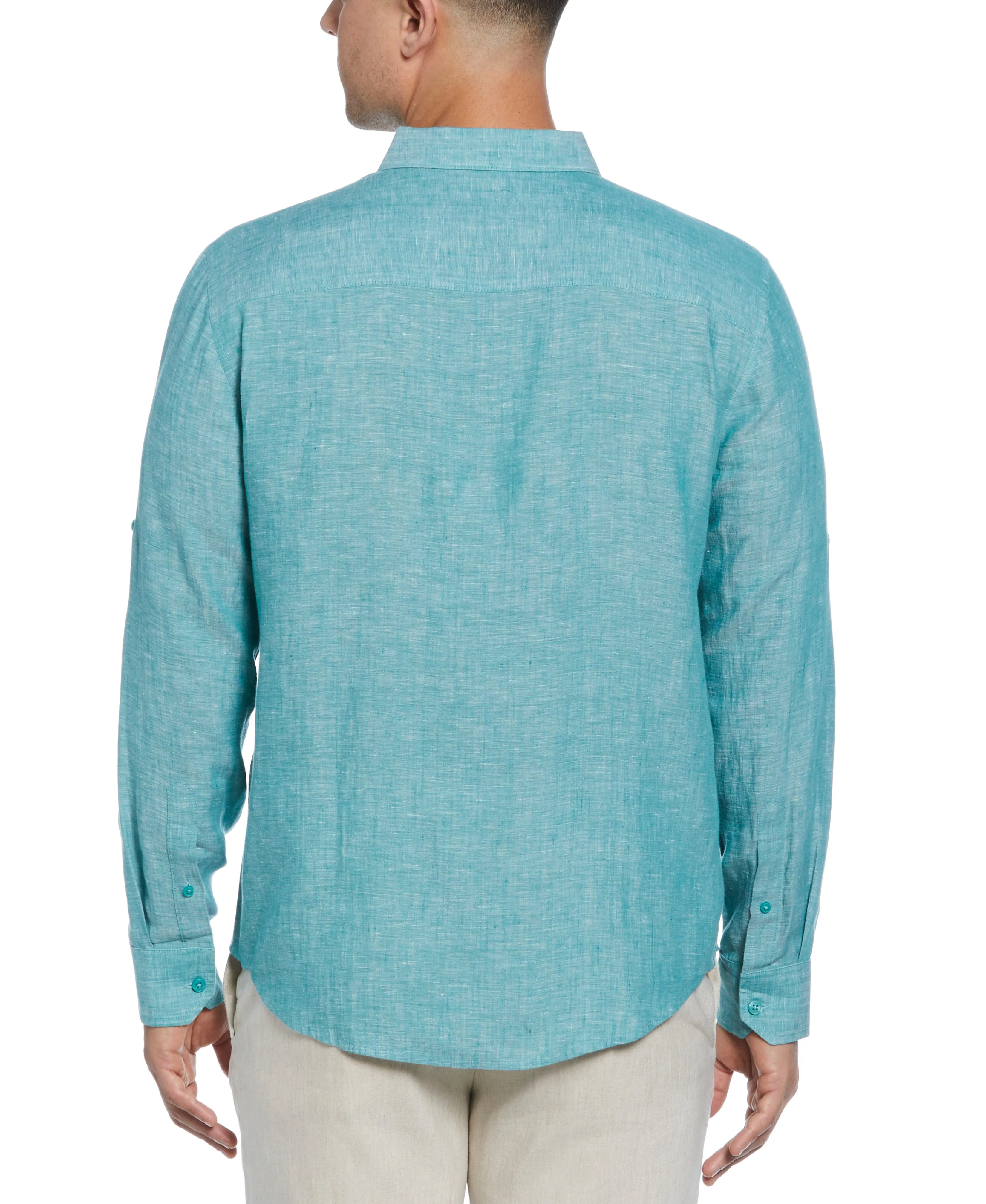 Travelselect™ Linen-Blend Rolled Sleeve Shirt