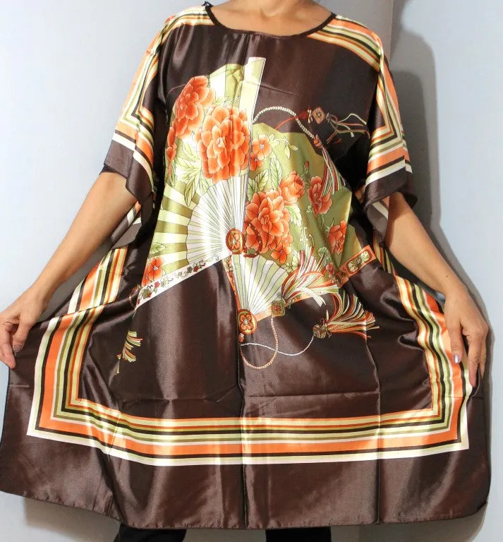 Trendy Tunic Top, Plus Size, Silky Satin, Printed.