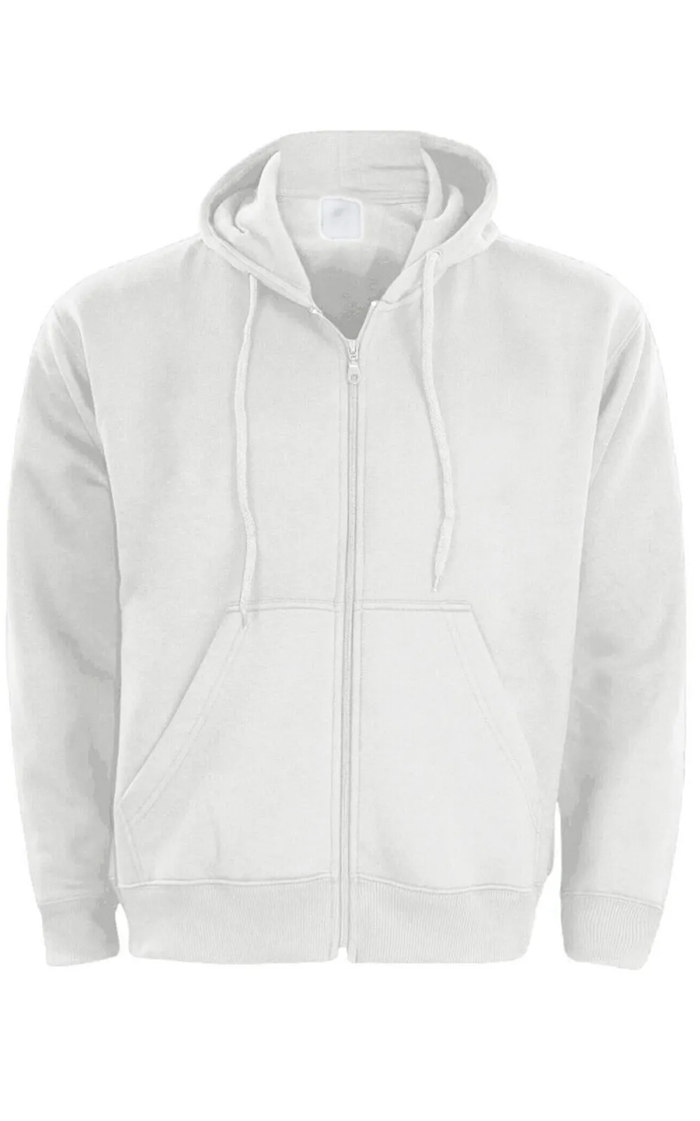 True Face Mens Plain Fleece Zipper Hoodie