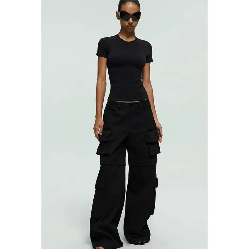 Wide-Leg Cargo Pants