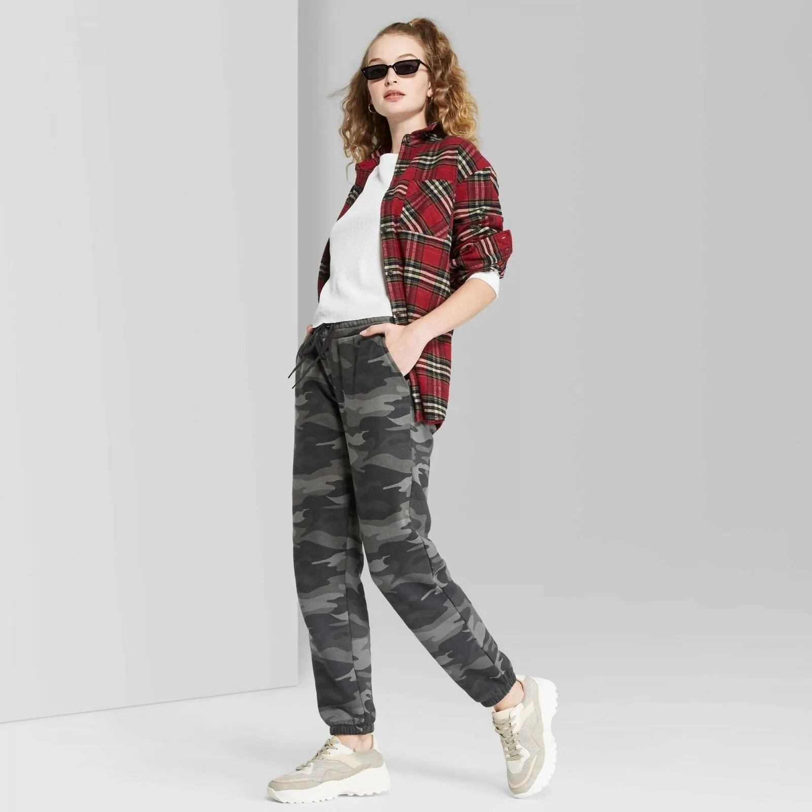 Wild Fable Camo Print High-Rise Vintage Jogger Sweatpants