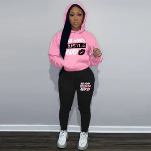 Women's Velvet Hoodie Sports Suit.